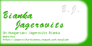 bianka jagerovits business card
